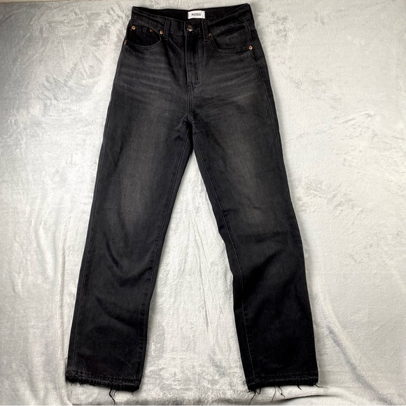 pistola Denim - Pistola Jeans Women's 26 Distressed High Waist Straight Leg No Stretch